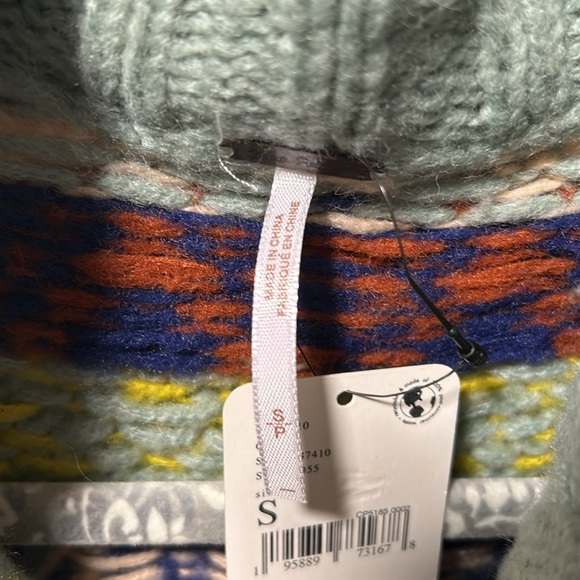 BNWT All my Love Cardi by Free People, Rainbow combo, size Small - Picture 7 of 11